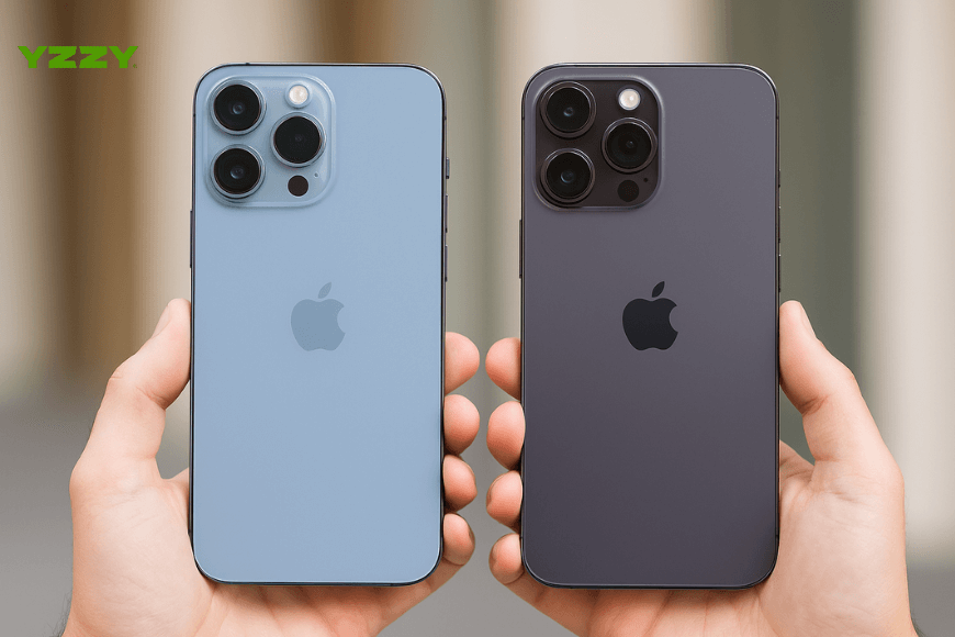 telefoane iphone 13 blue si black yzzy